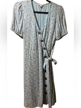 cotton floor length dress Maureen Shirring Maxi Navy Blue round neck mixandmingle23 Size:14 US Women (11 AU/UK) length skirt for ease